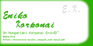 eniko korponai business card